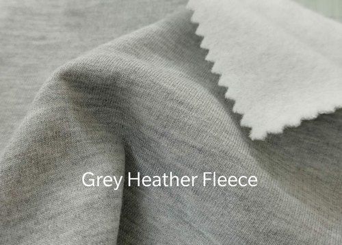 Grey Heather Fleece Fabric