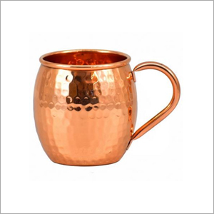 Copper Mug With Copper Handle By TRANSWORLD TRADING INC.