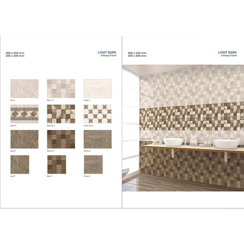 Glossy Ceramic Wall Tiles 300x450 MM