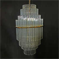 Hanging Glass Rod Chandelier