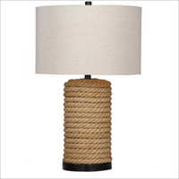 Drum Shade Rope Table Lamp