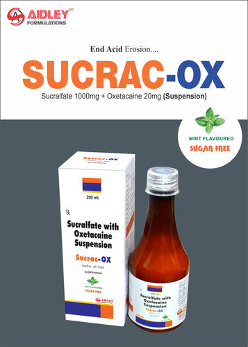 Liquid Anti Ulcerent- Sucralfate 1gm + Oxetacaine 20mg/10ml