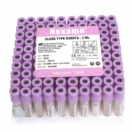 Plastic Vacuum Blood Collection Tube (K2 Edta Tube) 5Ml