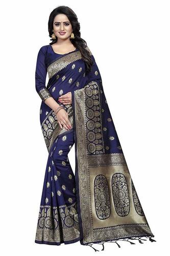 Navy Blue Silk Saree