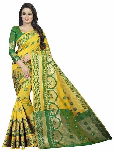 Yellow Silk Saree