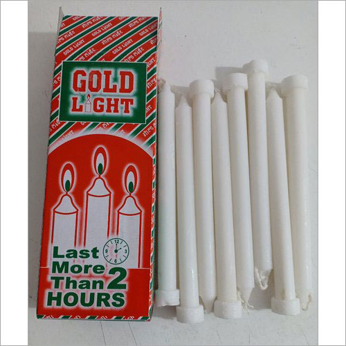 Gold Light Plain Wax Candles - Paraffin Wax, Pillar Shape | Elegant Design for Ambiance and Serenity in Any Space