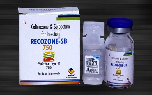 Ceftriaxone 500 mg & Sulbactam 250 mg Injections