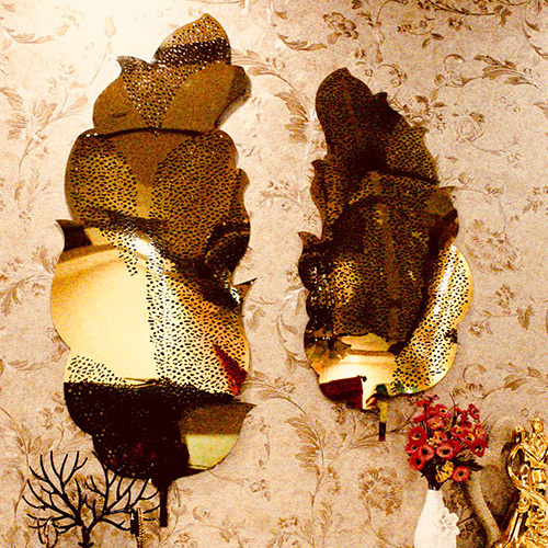 Modern Metal Wall Leaf Art