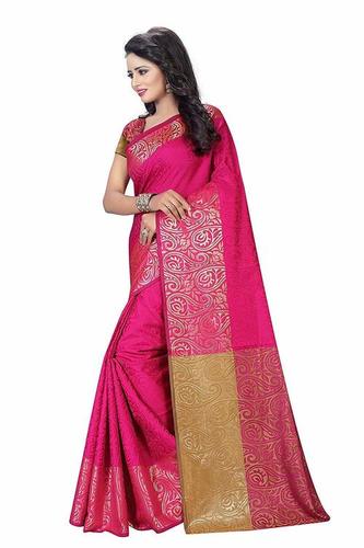 Pink Silk Saree