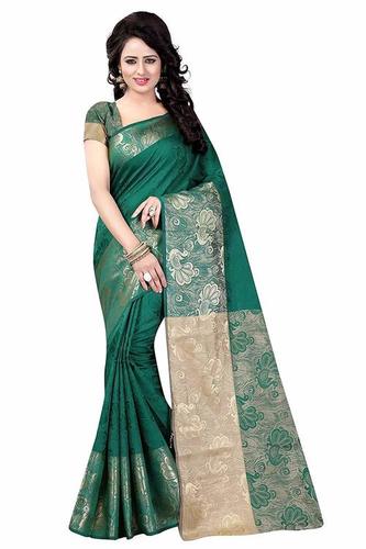 Dark Green Silk Saree