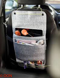 Grey Felt Car Seat Organiser