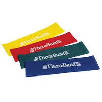 Theraband - Latex Material, 12x1.5 Inches, Yellow Color | Light, Medium, Heavy Resistance Levels, Bulk Packaging