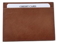 Genuine Leather Credit Card Holder - Ultra Slim Design, Large Capacity With Fine Jacquard Lining, Lightweight And Tear Proof