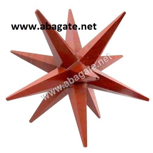 Red Jasper-12-Point Markaba Star Red Jasper-12-Point Markaba Star