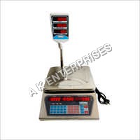 Price Computing Scale - Steel Body, Digital Monitor Display, Silver Color | Electric Powered For Accurate Pricing