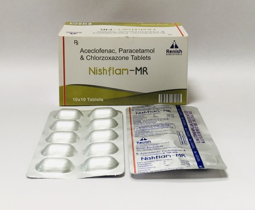 Aceclofenac, paracetamol & chlorzoxazone tablets