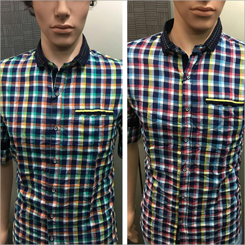 Men Twill Checked Shirt