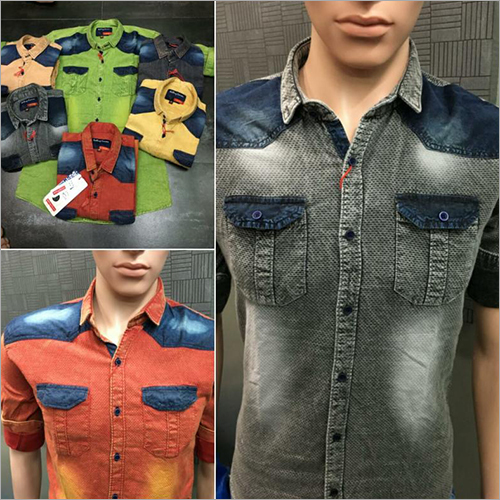 Mens Indigo Dobby Shirt