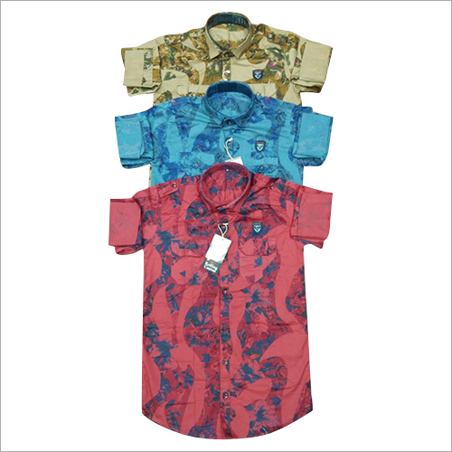 Diffrent Color Available Lycra Print Cargo Look Shirt
