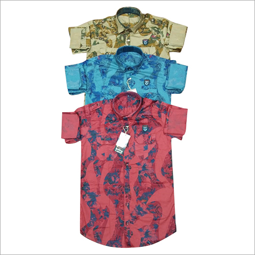 Lycra Print Cargo Look Shirt