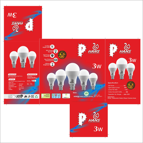 3 W LED Bulb - High Grade Materials, Standard Size, White Color | Round Shape, High Performance, Corrosion Resistant, Attractive Patterns
