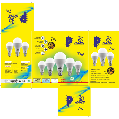 7 W LED Bulb - Round Shape, White Color | Optimum Performance, Smooth Operation, Versatile for Household & Commercial Use
