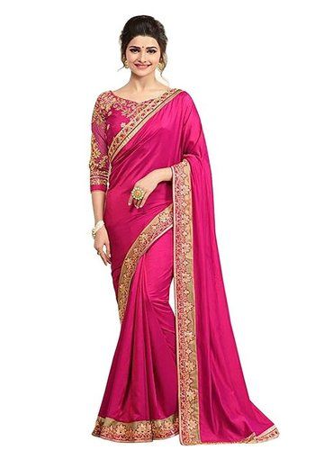 Pink Silk Saree