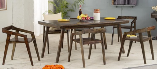 Solid wood Dining table set Mosiac