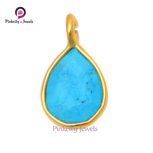 Pear Turquoise 925 Silver Pendant