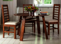 Solid Wood Round Dining Table Set Mystir