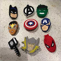 Pvc Badges - Durable Pvc Material, Available In Multiple Sizes And Multicolor Designs | Soft Finish, Lightweight, Sculpted Superhero Shapes