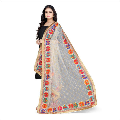 Available In Different Color Ladies Embroidered Dupatta