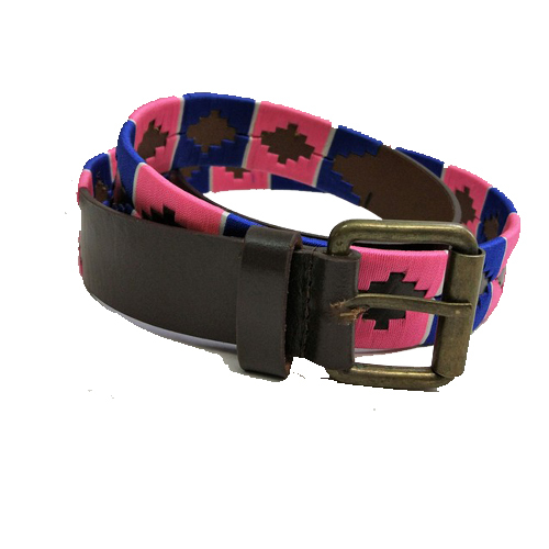 Brass Hand Weaved Leather Polo Belt.