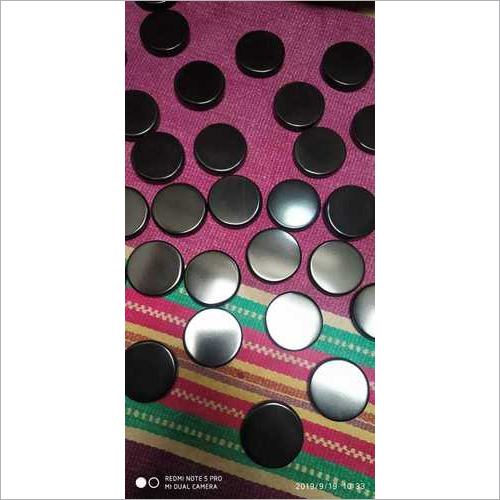 Hand Polished Round Smooth Black Jasper Supper Polished Slice Or Plate - Artificial Stone Type: Crystallized Glass Stone