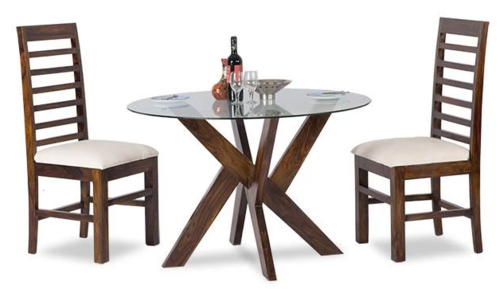 Solid wood Round Dining table Set Mihira
