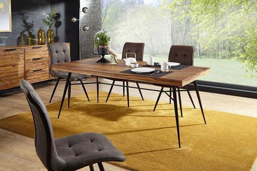 Wooden Dining table With iron mix Ritzy