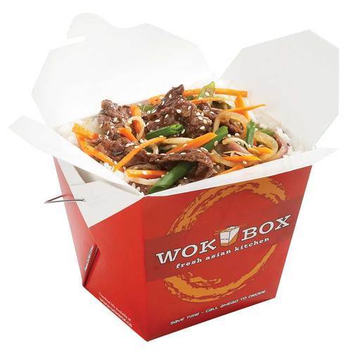 Red 650ml Wok Box