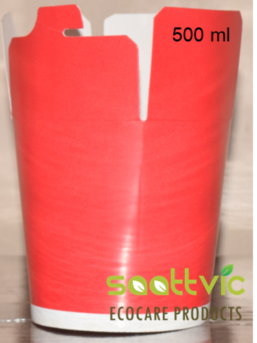 Red 500Ml Paper Tub