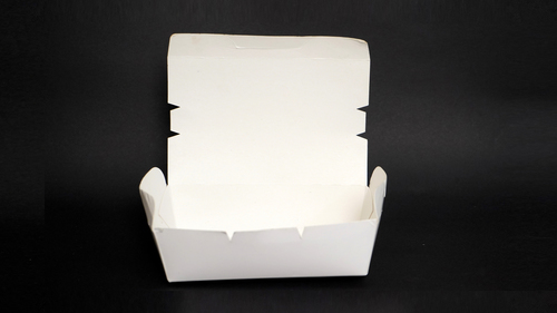 White 750Ml Rectangle Food Box