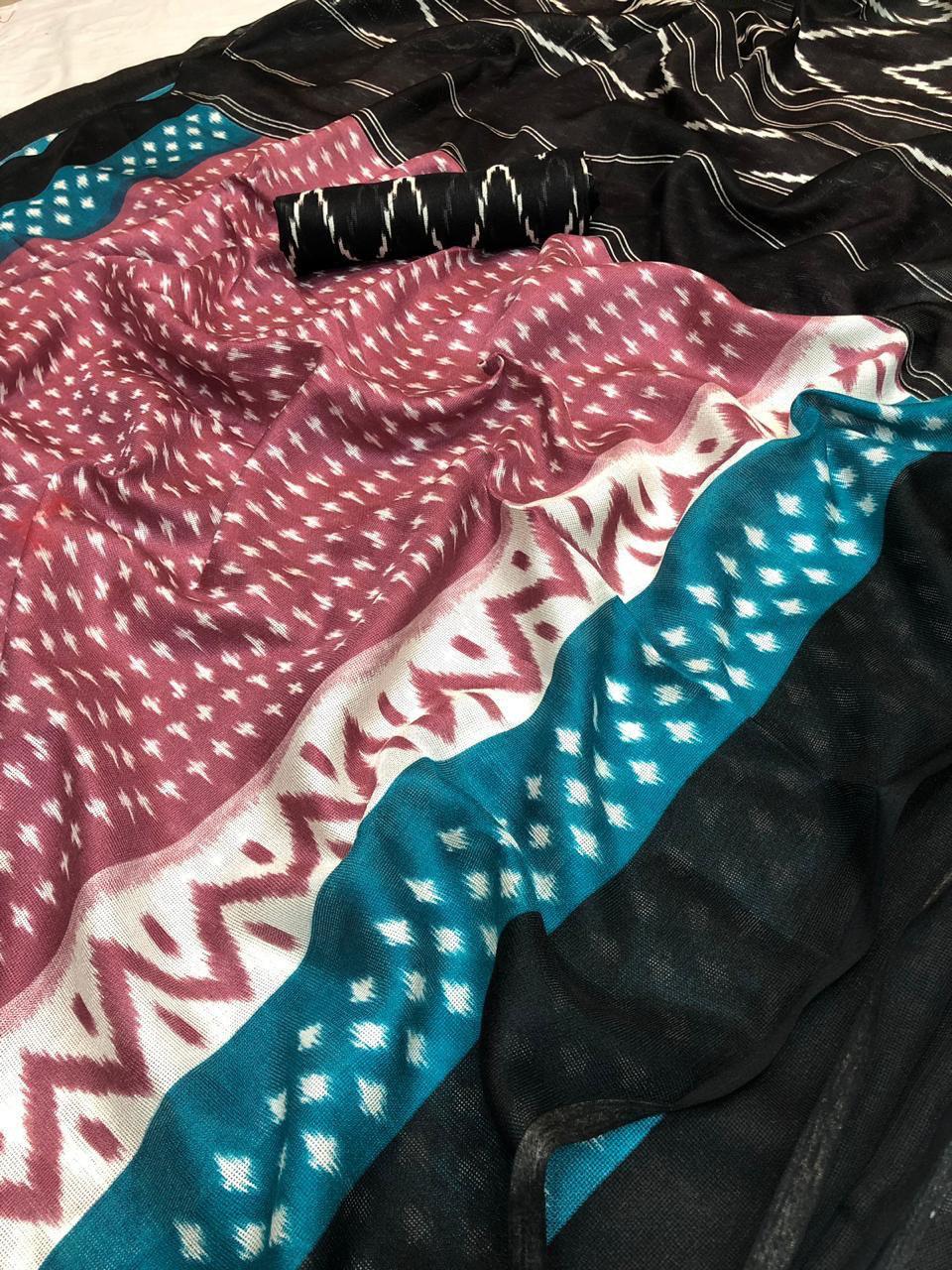 New Designer Linen Sarees