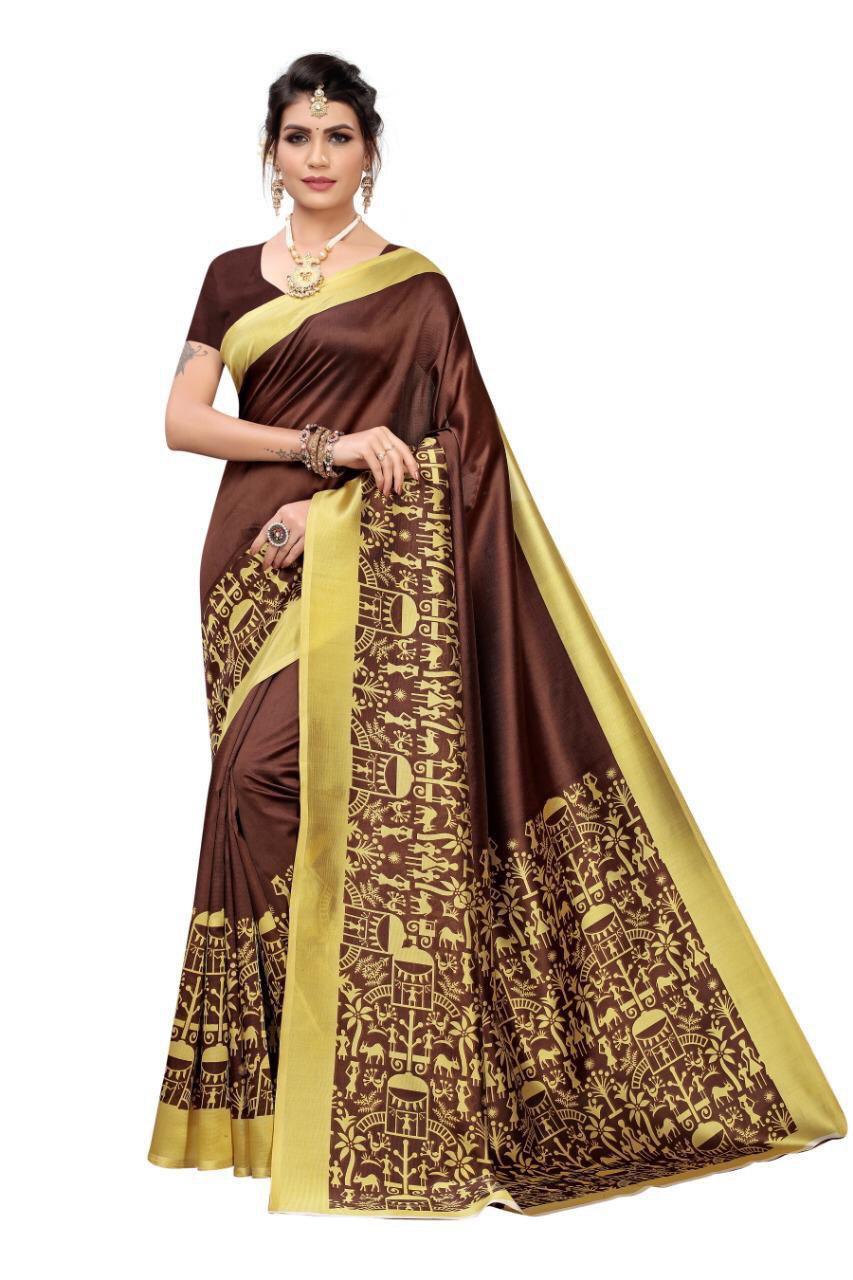 Fashionable Silk Fabric Sarees
