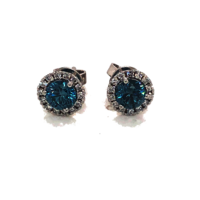 Blue Diamonds Earrings