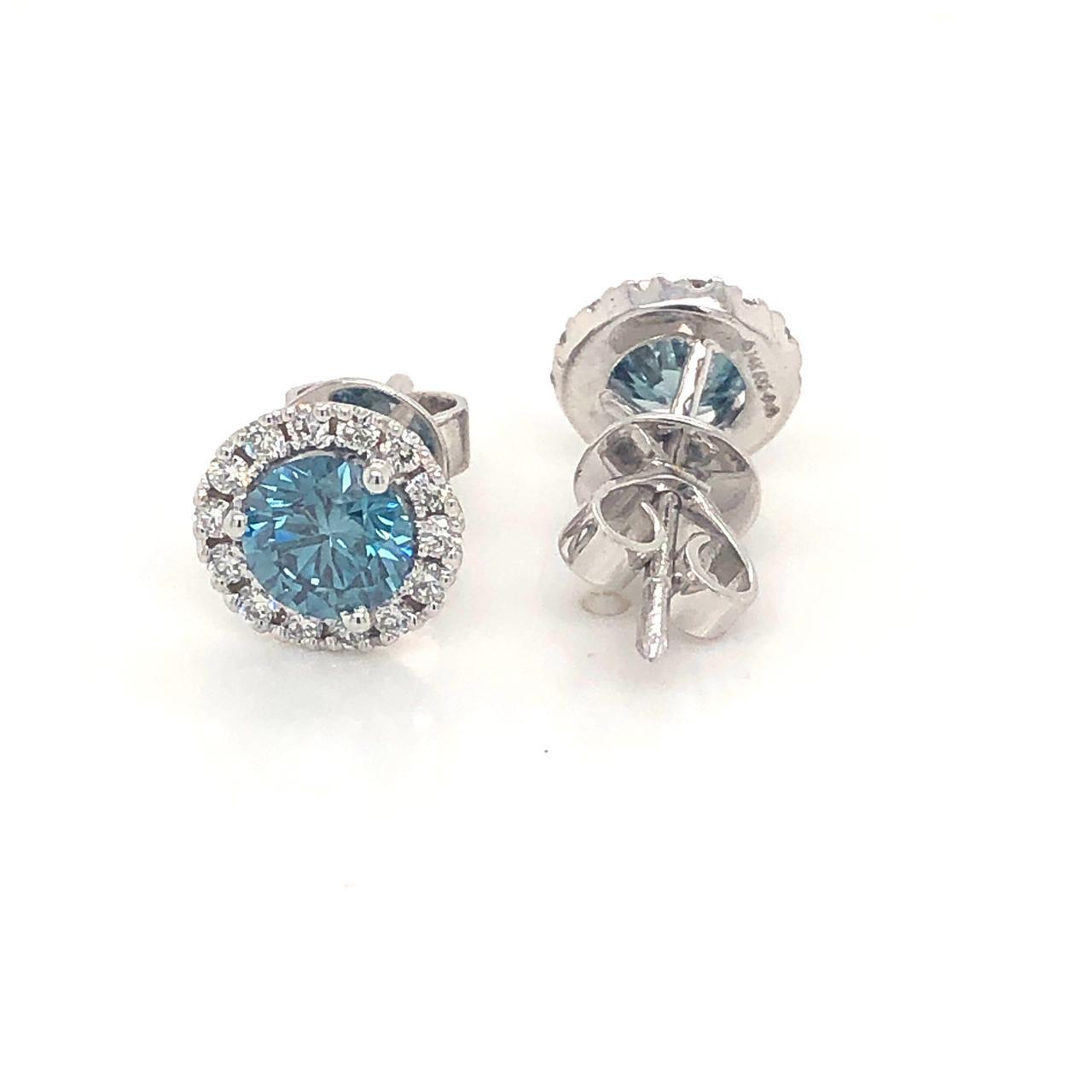 Blue Diamonds Earrings