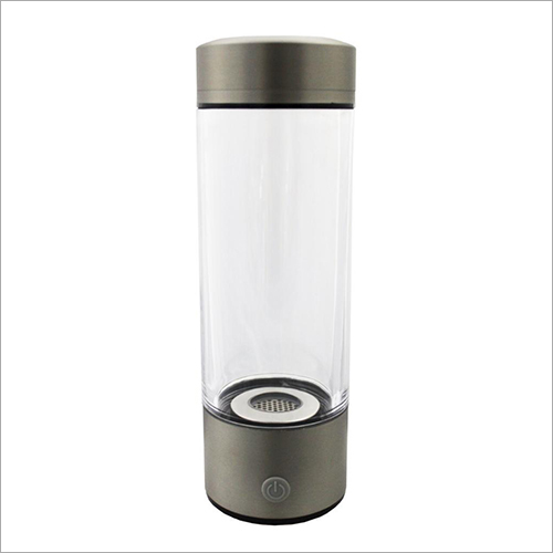 Bio Hydrogen Bottle - 200 ml Transparent Cylindrical Design | 1-Year Warranty, Space-Saving Water Purification Solution
