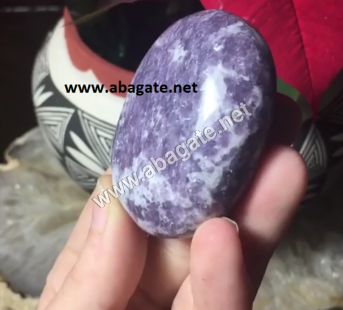 Lepidolite Palm Stone Lepidolite Palm Stone
