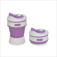 Collapsible Coffee Mug - Food Grade Silicone | 350ml Capacity, 58mm Size, Purple/pink/green/grey/blue, Ideal For Hot & Cold Beverages, Heat Insulation Design