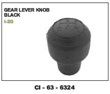 Gear Lever Knob Black i20 (cinew)