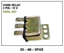 Horn Relay 3 pin  12 v Tata 407 (cinew)