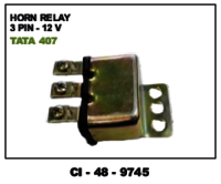 Horn Relay 3 Pin 12v Tata 407 (cinew) - 4-wheeler Compatible, Warranty Included | Durable Construction For Reliable Performance