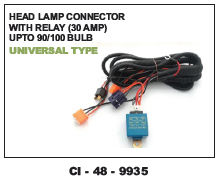 Head Lamp Connector With Relay Universal (Cinew) Vehicle Type: 4 Wheeler